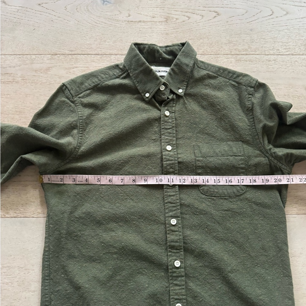 Taylor Stitch The Jack Shirt Olive Donegal Button Down Top Casual M - Picture 11 of 12